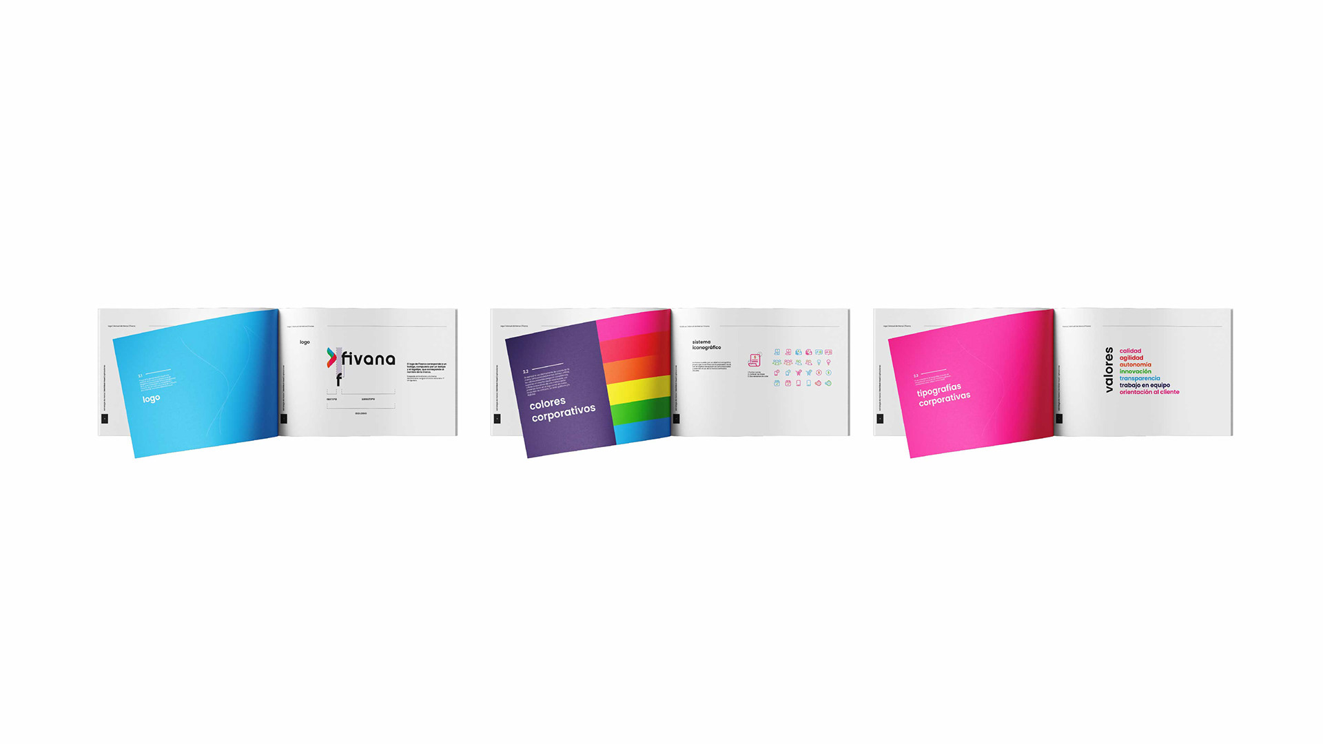 Fivana brandbook — key spreads