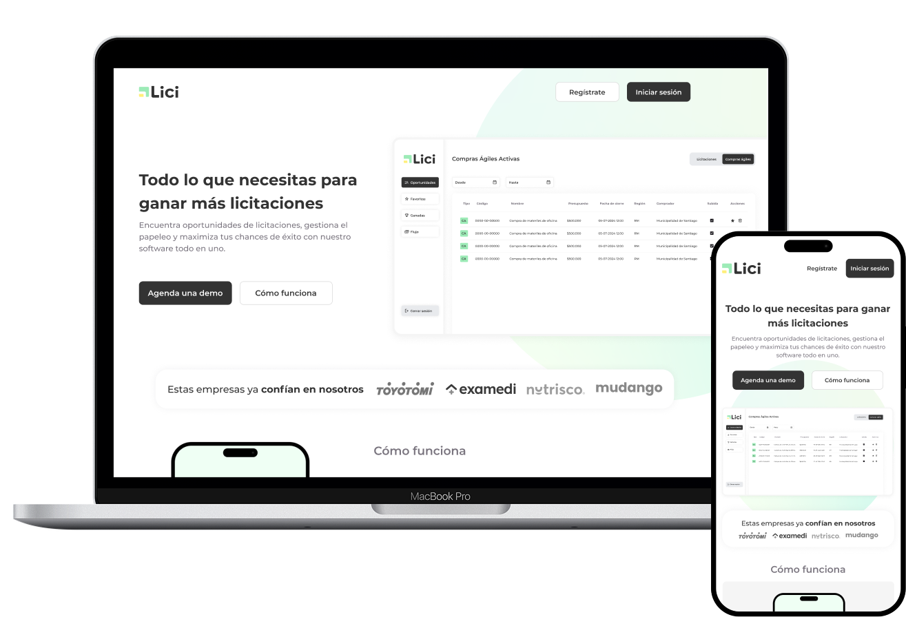 Lici website — desktop and mobile