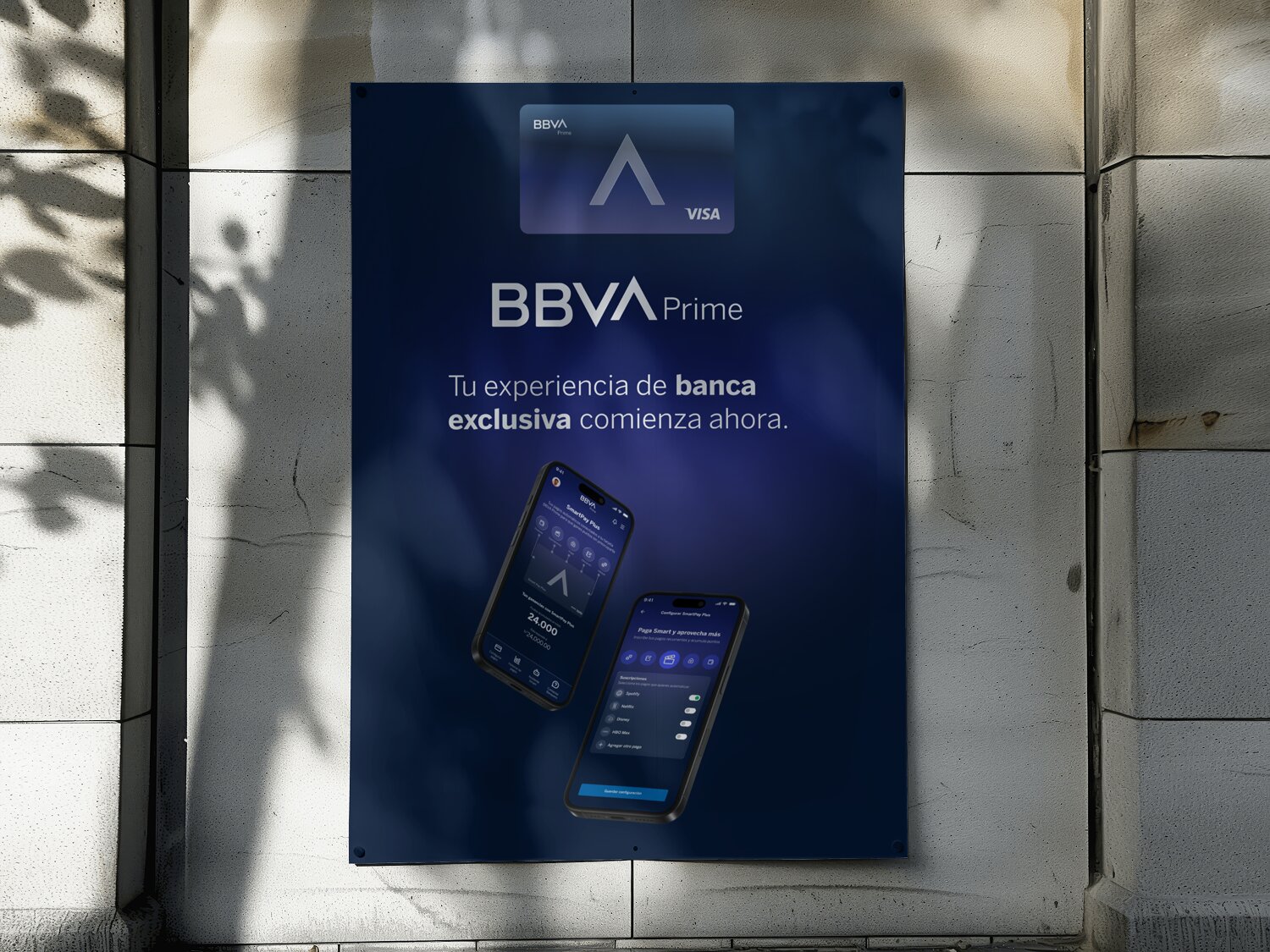BBVA Prime — street poster mockup