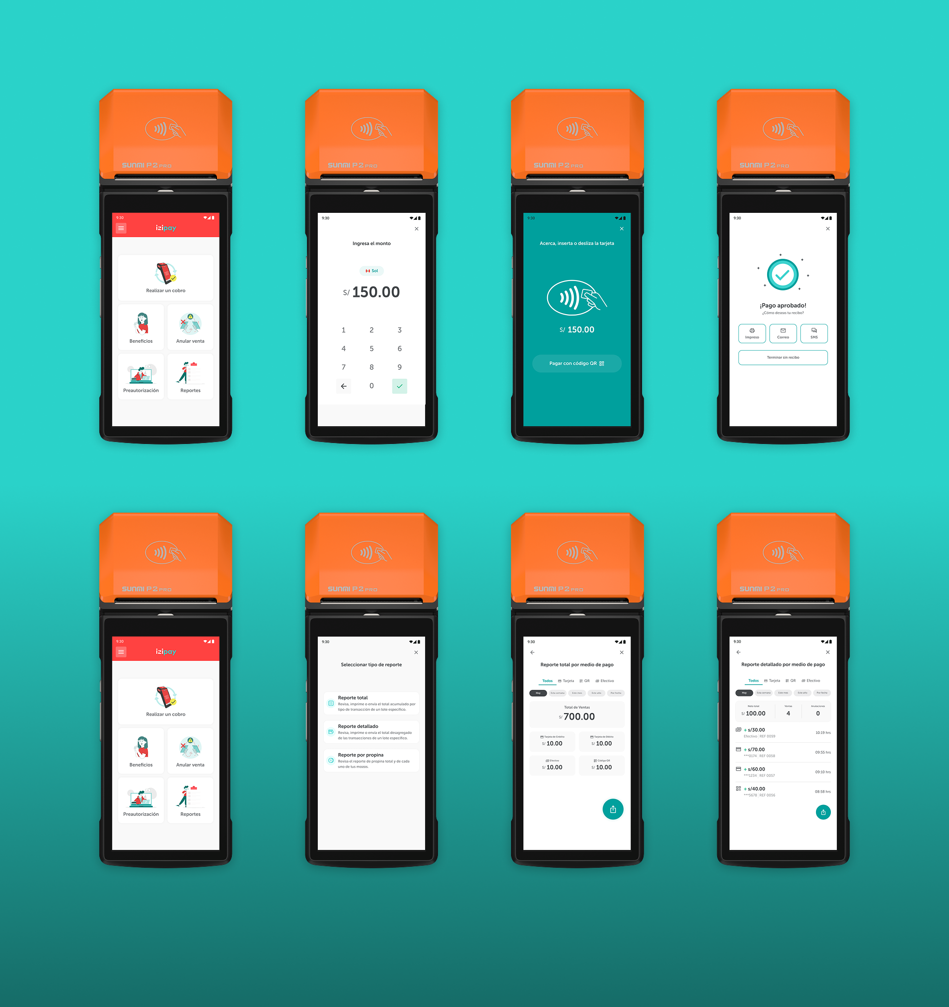 POS mockups — final MVP screens