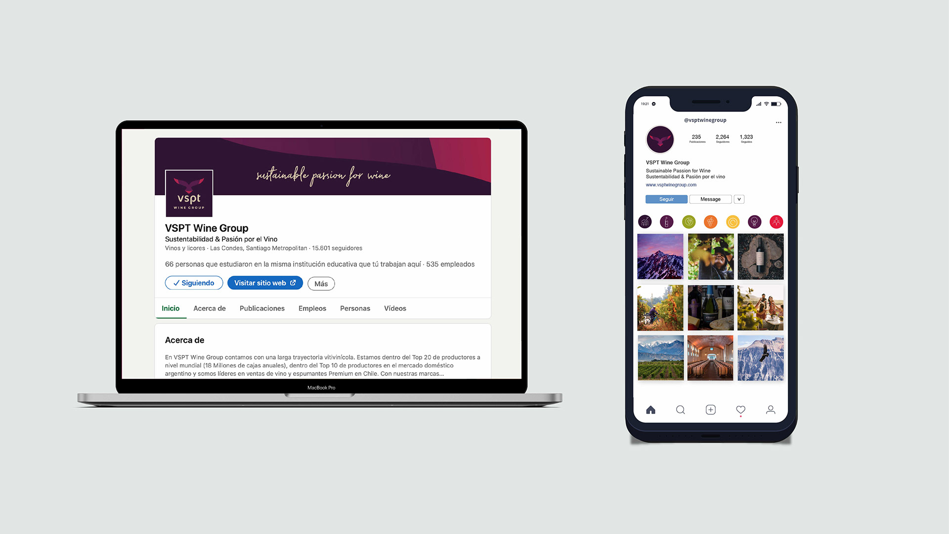 Digital touchpoints — LinkedIn and Instagram